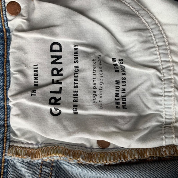 NWT Revolve GRLFRND Jeans High Rise Light Wash Kendall Stretch Skinny Size 25 - Picture 9 of 14